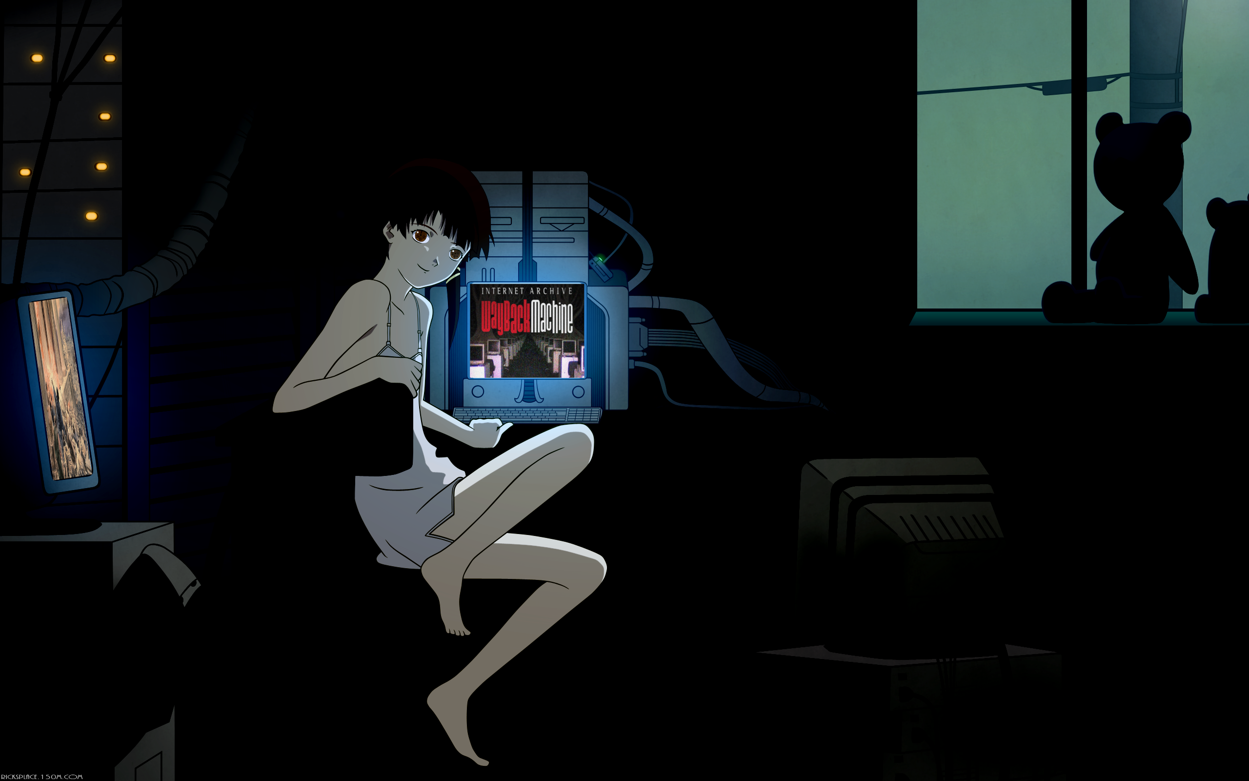 Lain at computer